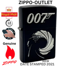 Original Brandneu Zippo Feuerzeug Selten James Bond 007 Gun & 3D Swirls Lack Design