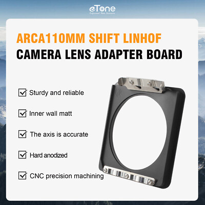 Arca Swiss 110x110mm auf  Linhof Technika Objektivplatine Lens board Adapter
