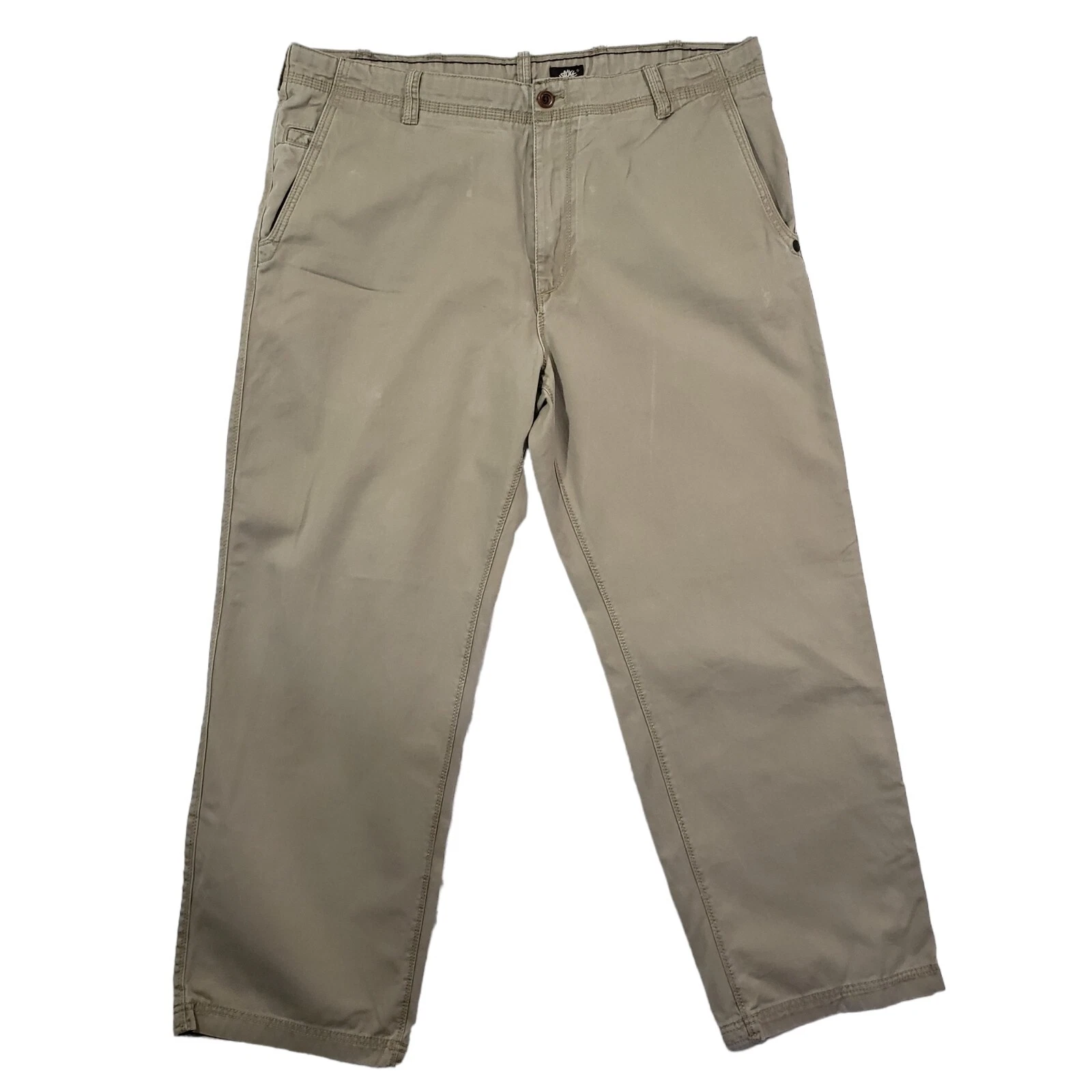 Timberland Pantalone Casual Uomo Tg 40x30 Gamba Dritta Piatto Fronte 5 Tasche Beige