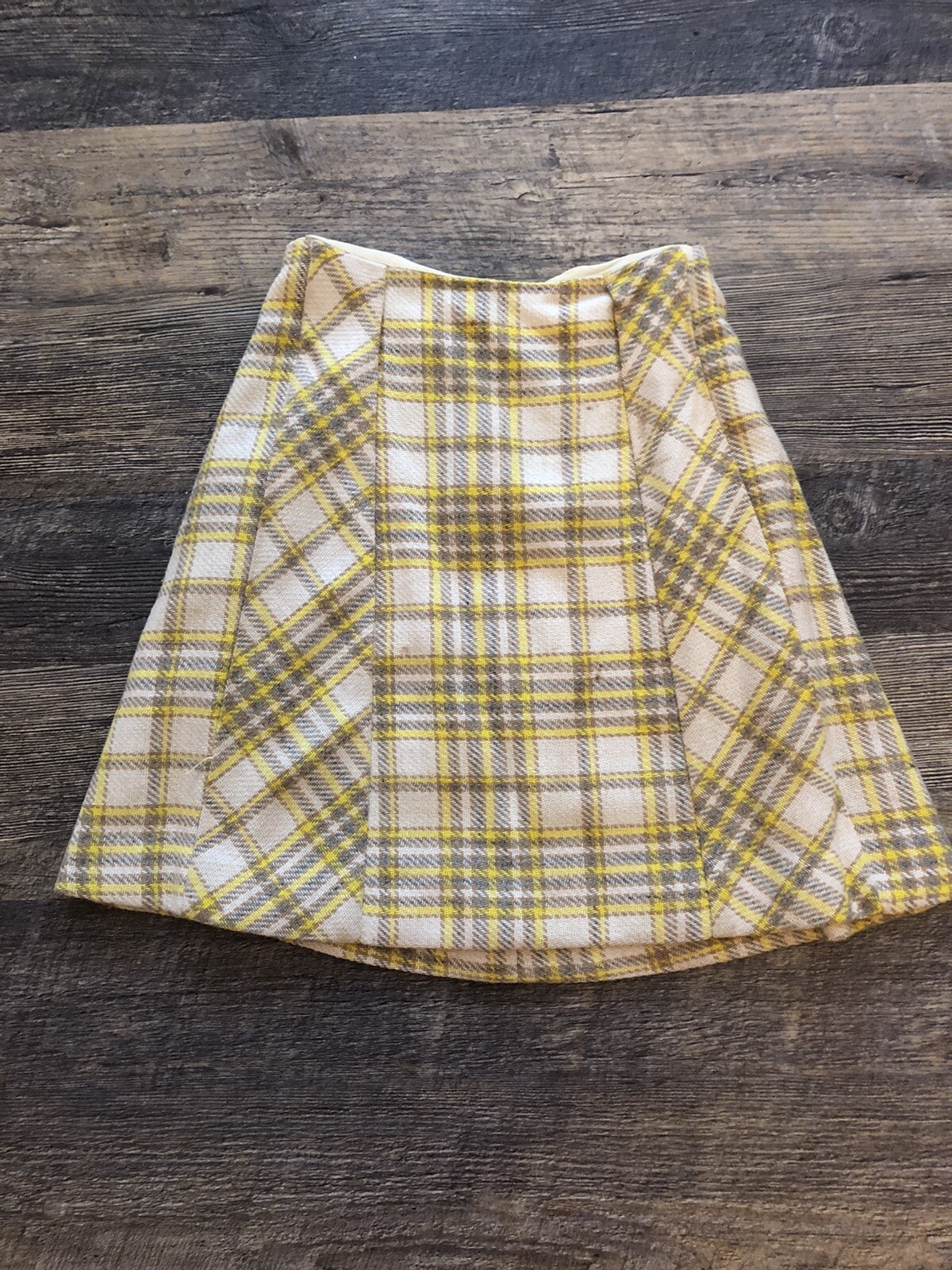 70's Pleated Red Plaid Wool Mini Skirt by Braemar main image 1