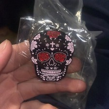 Espolon Tequila Metallic Sugar Skull Branded Key Chain