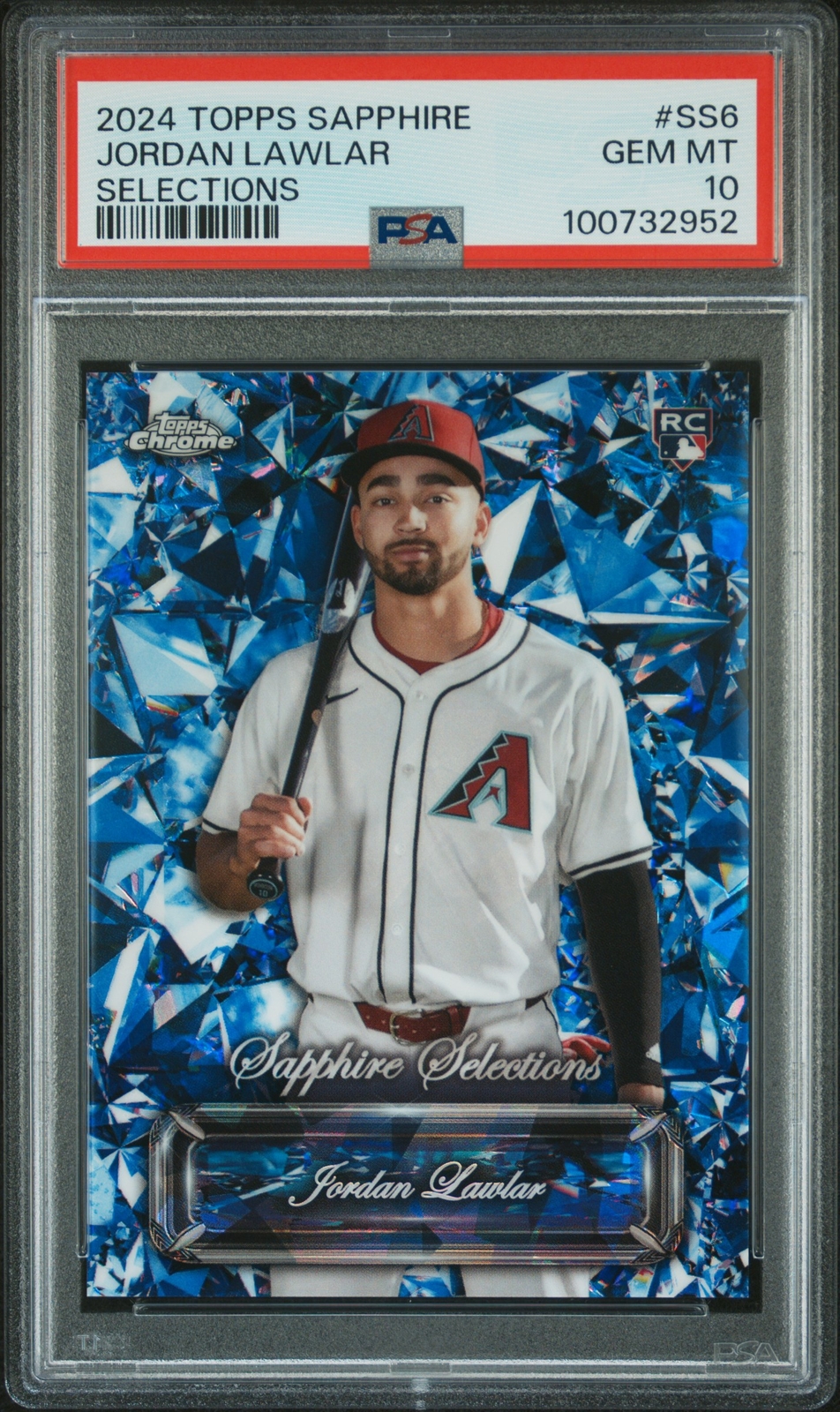 2024 TOPPS CHROME SAPPHIRE SAPPHIRE SELECTIONS #SS6 JORDAN LAWLAR PSA 10