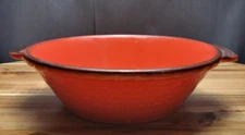 Mid Century Metlox Poppytrail Vernon Red Rooster Red Serving Bowl