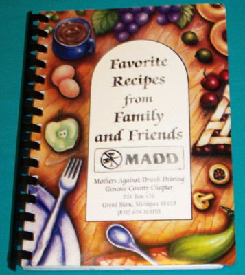 MADD Genesee County Chapter Cookbook 1997 Grand Blanc MI Michigan