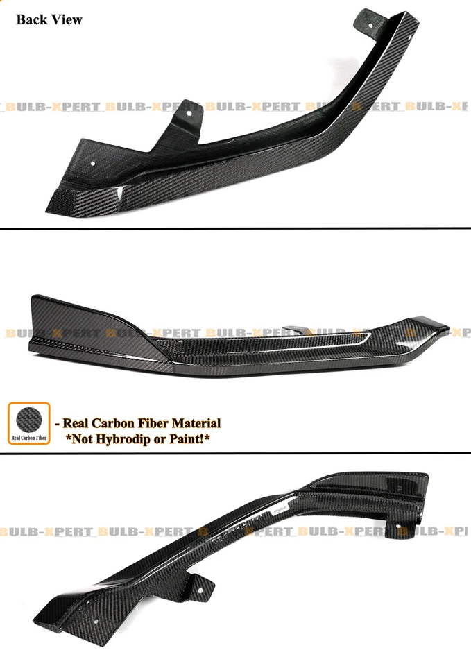 Divisor de labios de parachoques delantero de fibra de carbono real con diseño CTM para Lexus RC F RCF 15-18 Foto 4 de 4