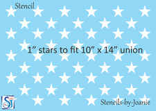 Joanie Stencil Patriotic 50 1" Stars Proud American Liberty Flag USA Art Signs