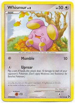 Pokemon Diamond & Pearl Great Encounters - Whismur (Common) Card 94/106