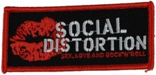 Social Distortion Lip Punk Rock and Roll Band Music Ness California Patch P-3219