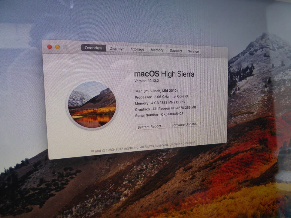 Apple iMac A1311 21.5" VINTAGE DESKTOP i3 500GB 4GB HIGH SIERRA WIFI COMPUTER 3B - Image 4 of 4