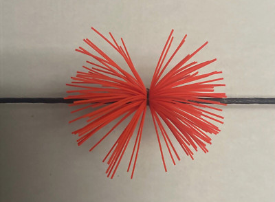 FLO ORANGE Bow String Silencers Archery 2 PAIR PER PACK - For Recurve Compund 