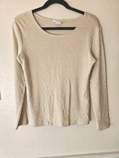 Vintage CHRISTIAN DIOR Shimmery Gold Long Sleeved Womens M