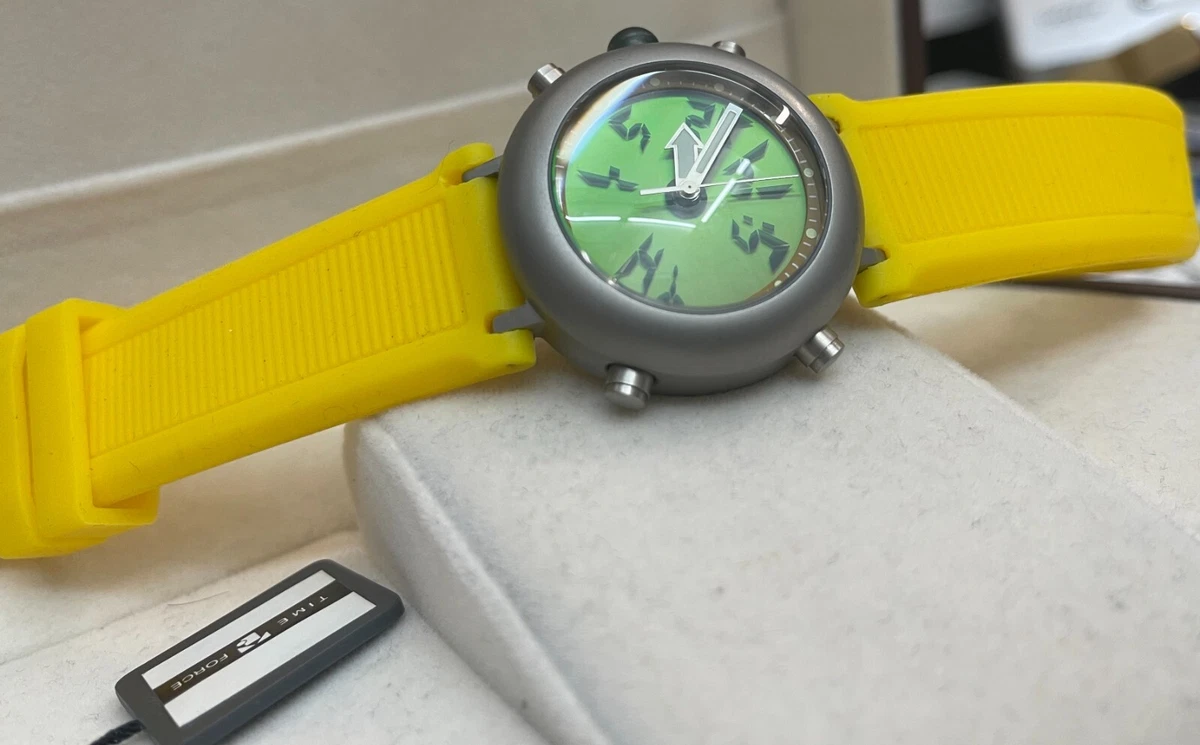 Time Force Chronograph Sports Watch Digi-Ana Yellow Unisex 9339 38 mm