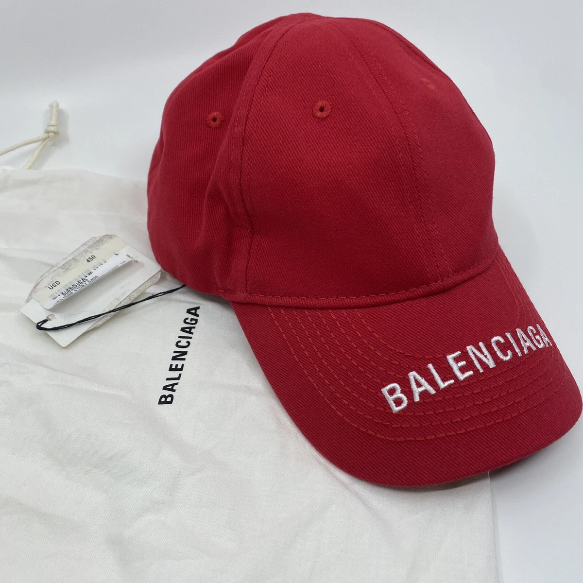 NWT Balenciaga Baseball Cap Red L 59 eBay