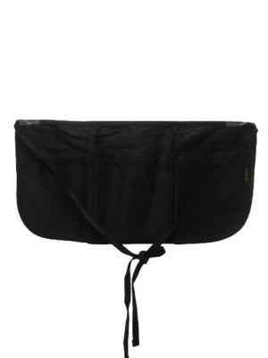 Schwarze Kochschürze Küche 3 Taschen Catering Unisex Pub Bar Café Kleidung mehrere Taschen
