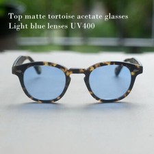 Vintage men blue sunglasses for women johnny depp tortoise glasses blue sunglass