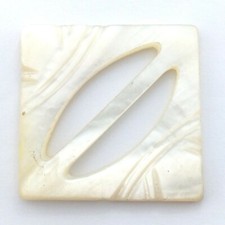 Vintage Carved Mother Of Pearl Womans Ladies Belt Buckle 10g 1.75in 4.5cm L076