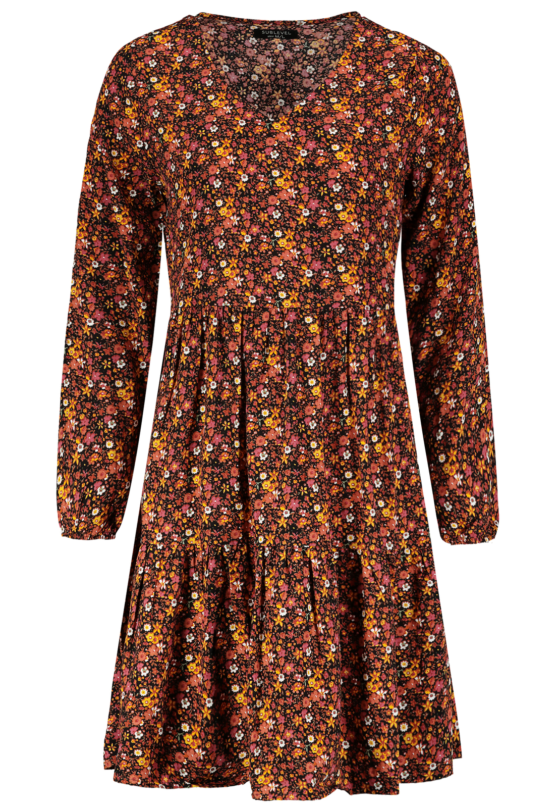 Купить Damen Blumen Kleid Boho Minikleid Herbst Langarm Blümchen на Аукцион  DE из Германии с доставкой в Россию, Украину, Казахстан
