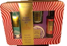 Organik Botanik Australia Body Pamper Kit, Body Wash, Butter, Candle & Cream NEW