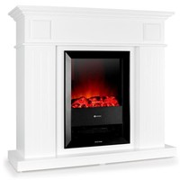 Powerful Electric Fireplace Heater 2000w By Klarstein Built In Fan - White Powerful Electric Fireplace Heater 2000w By Klarstein Built In Fan - White