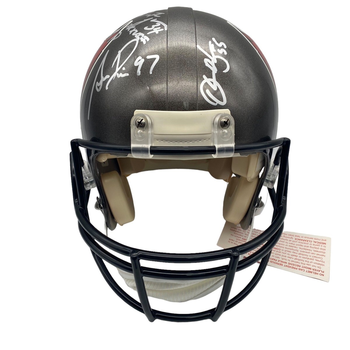 Team Signed Super Bowl XXXVII Champs Authentic Helmet Bucs Dexter