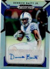 2019 Panini Prizm DP #229 Derrick Baity Jr. Draft Picks Prizms Silver Autographs