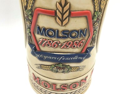 1986 Molson 200th Anniversary Lidded Beer Stein Mug Number 2498 | eBay
