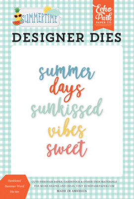 Echo Park Summertime Sunkissed Summer Word Die Set SUM209043