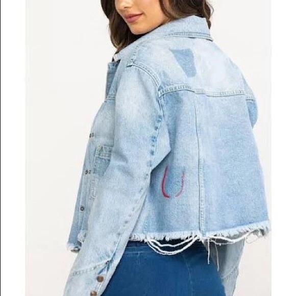Free people dillon denim jacket hot sale