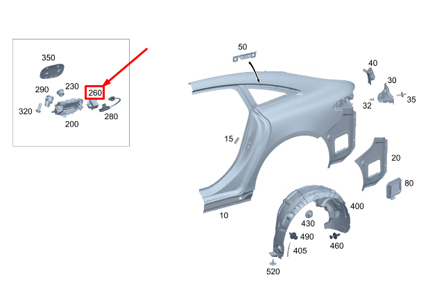 MERCEDES-BENZ EQS V297 Battery Charging Port Door Motor