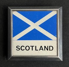 SCOTLAND SCOTTISH FLAG ST ANDREWS CROSS MOTOR CAR RADIATOR BADGE EMBLEM INSIGNIA