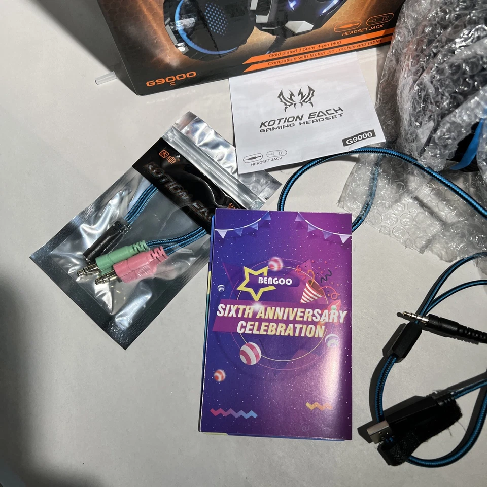 Gaming Headset Stereo Surround Headphone Noise Cancellation W/Mic For PS4 One/PC - Image 2 of 4