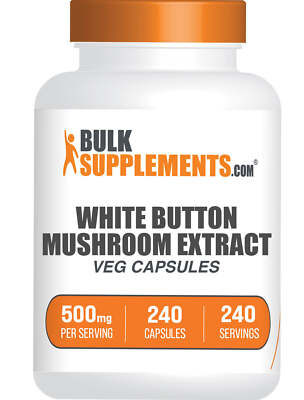 White Button Mushroom Extract 240 Capsules - 500mg Per Serving