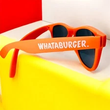 Official WHATABURGER Orange Sunglasses with UV400 Protection