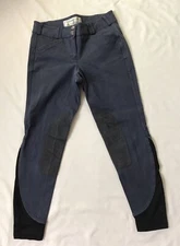 Symphony By Tredstep Knee Gray Suede Patch Blue Breech Sz 26R