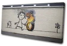 Banksy Graffiti School Street Art Urban SINGLE CANVAS WALL ART Picture Print