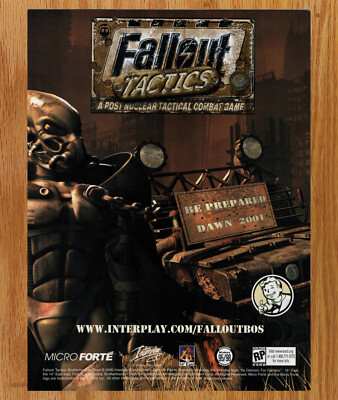 Fallout Tactics Interplay - Video Game Print Ad / Poster Promo Art 2000