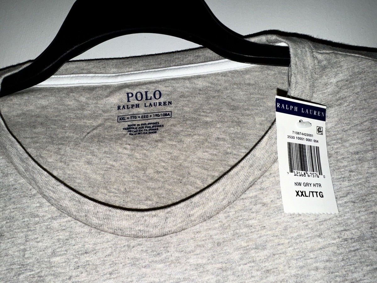 Ralph Lauren Polo Bear Tennis T Shirt Gray XXL Vintage Brand