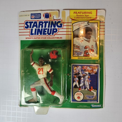 #ad 1990 Deion Sanders Kenner Starting Lineup W SLU Rookie Card Atlanta Falcons $19.87
