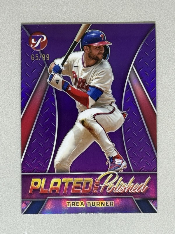 2025 Topps Pristine Trea Turner Purple Plated & Polished Refractor /99 #PP-35 🔥