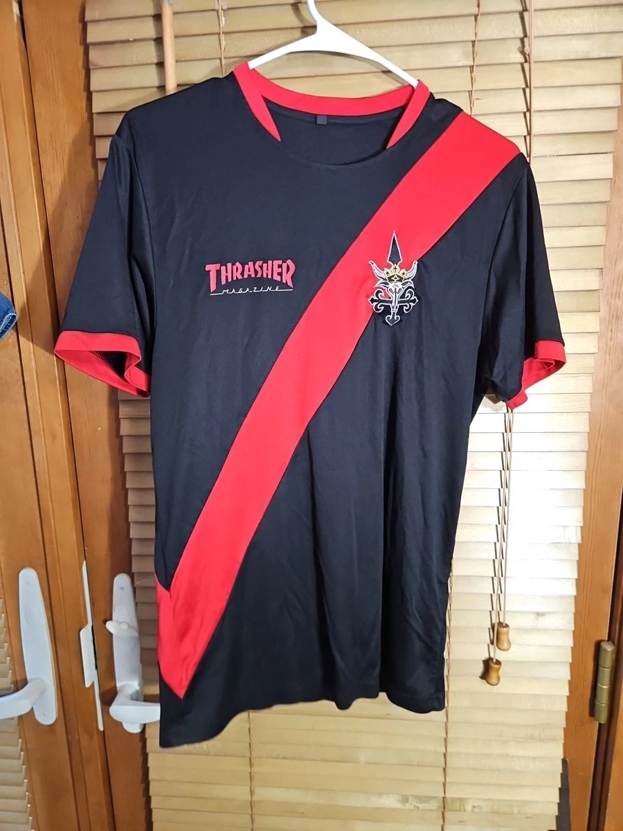 Thrasher Skateboard Magazine Skater Soccer Jersey Authentic Men's
