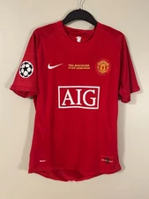 Manchester United Ronaldo #7 2007/08 Nike Home Jersey Football Shirt + UCL Badge