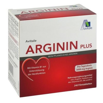 ARGININ PLUS Vitamin B1+B6+B12+Folsäure Filmtabl. 240 St. PZN 12576627