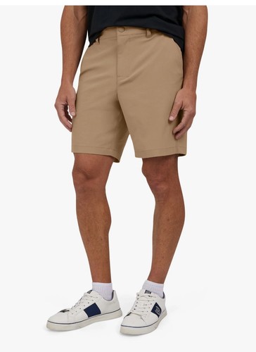 42 Men's Chaps Performance Flat Front 8" Inseam Tan Shorts #5126 - Bild 2 von 6