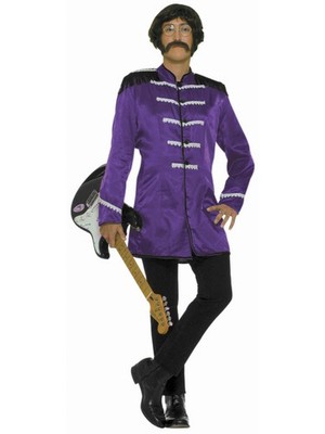 British Explosion Pop Star Purple Adult Costume Top - Std One-Size