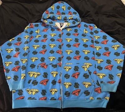 Billionaire Boys Club BBC Ice Cream Diamonds Dollars Full-Zip