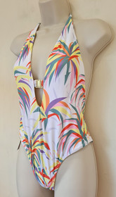 L'Agent By Agent Provocateur Tayler T Swimsuit Tropical Palm Size M UK 8-10 New