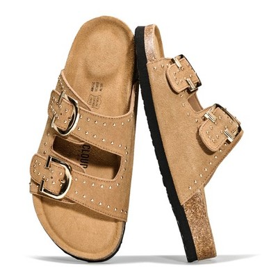Project Cloud Womens Leather Sandals Memory Foam Lightweight Non Slip Venita