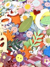 Die Cut Shapes, Scrapbooking, Card Making,  Junk Journal Flowers, 200 Pieces
