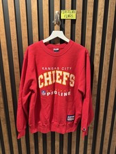 VINTAGE 90s Champion Proline Kansas City Chiefs NFL Football Crewneck Red Size L