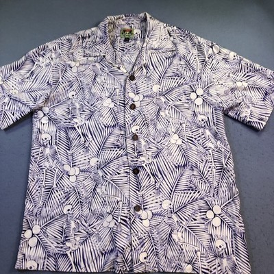 Mui Mui SKELETONS HAWAIIAN Print Shirt MENS LARGE  100% Silk  VTG